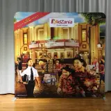 Tension fabric backdrop at a KidZania Kuala Lumpur exhibition